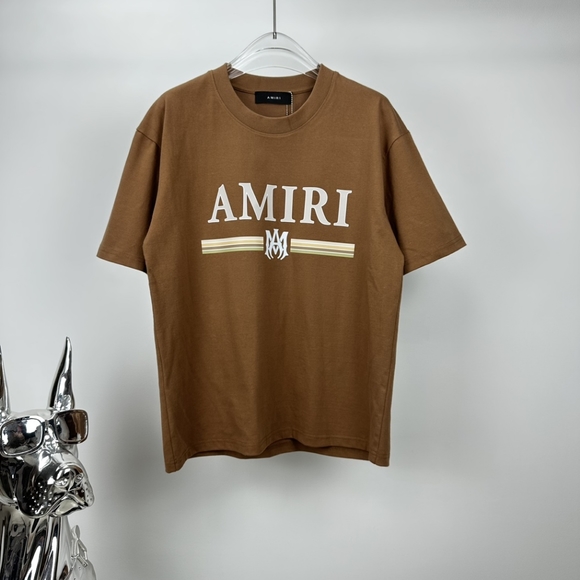 AMIRI Men's Fashion Casual Letter Pattern Short Sleeve T-Shirt - Picture 1 of 8